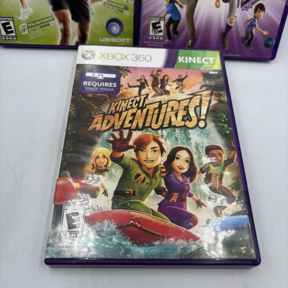 Xbox 360 3 Kinect Games Kinect Adventures Your Shape Fitness Evolve Sports
